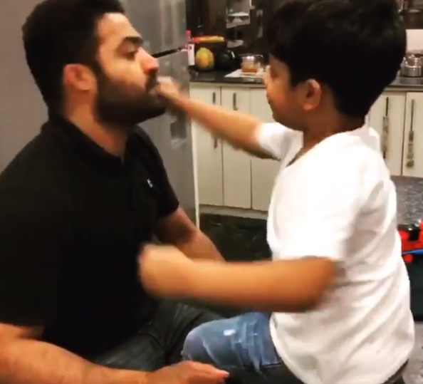 Jr Ntr and his son abhay ram video goes viral