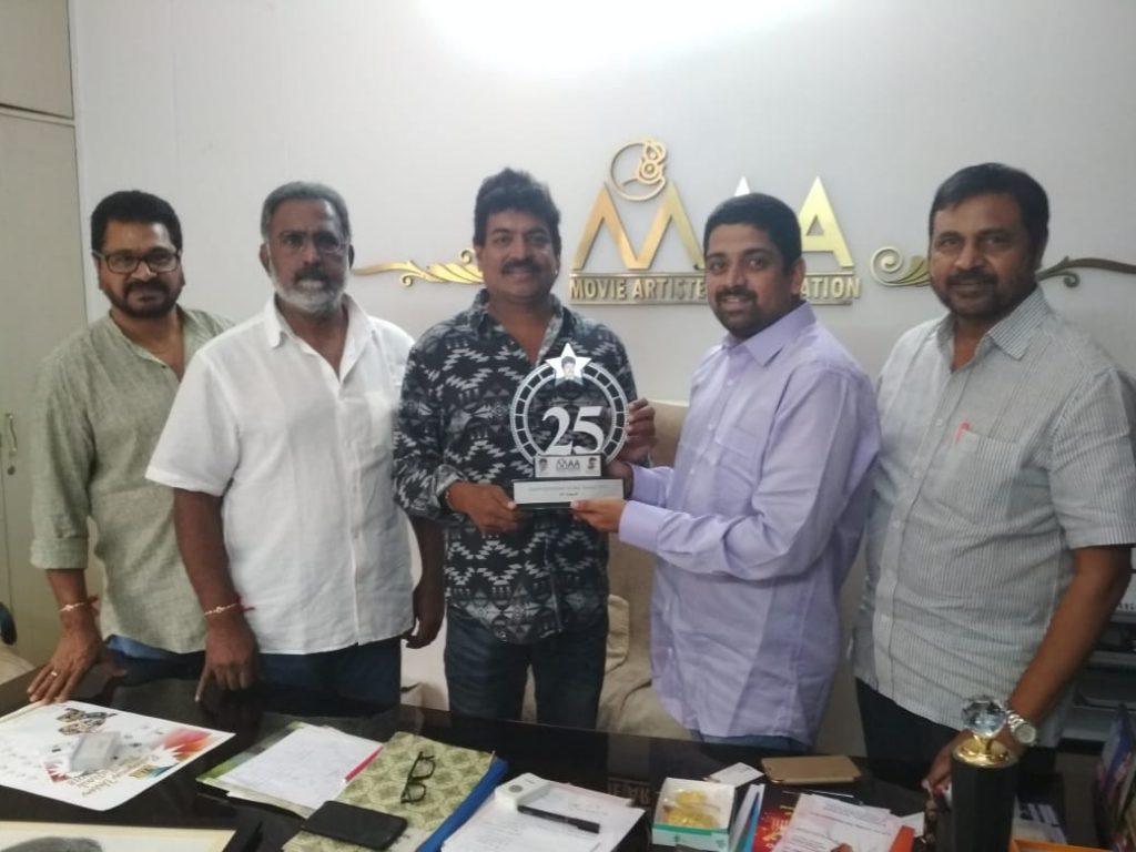 Vijay varma pakalapati received a birthday memento from Movie Artists Association