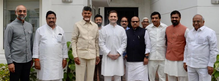 Chandrababu , Rahul Gandhi join hands to defeat BJP