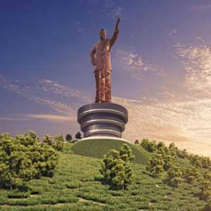 109 foot NTR statue in Amaravathi