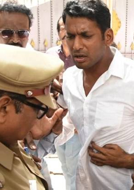 Hero Vishal arrested in chennai
