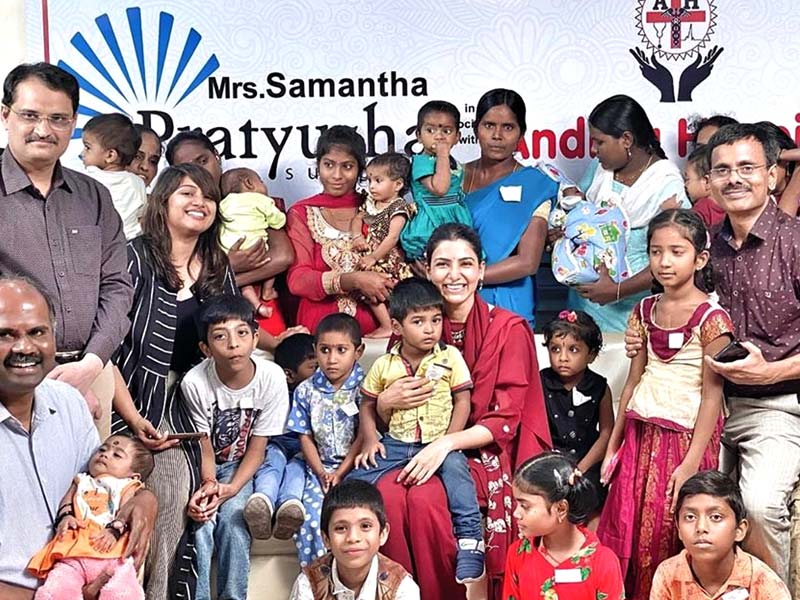 Samantha supporting to desabled childrens