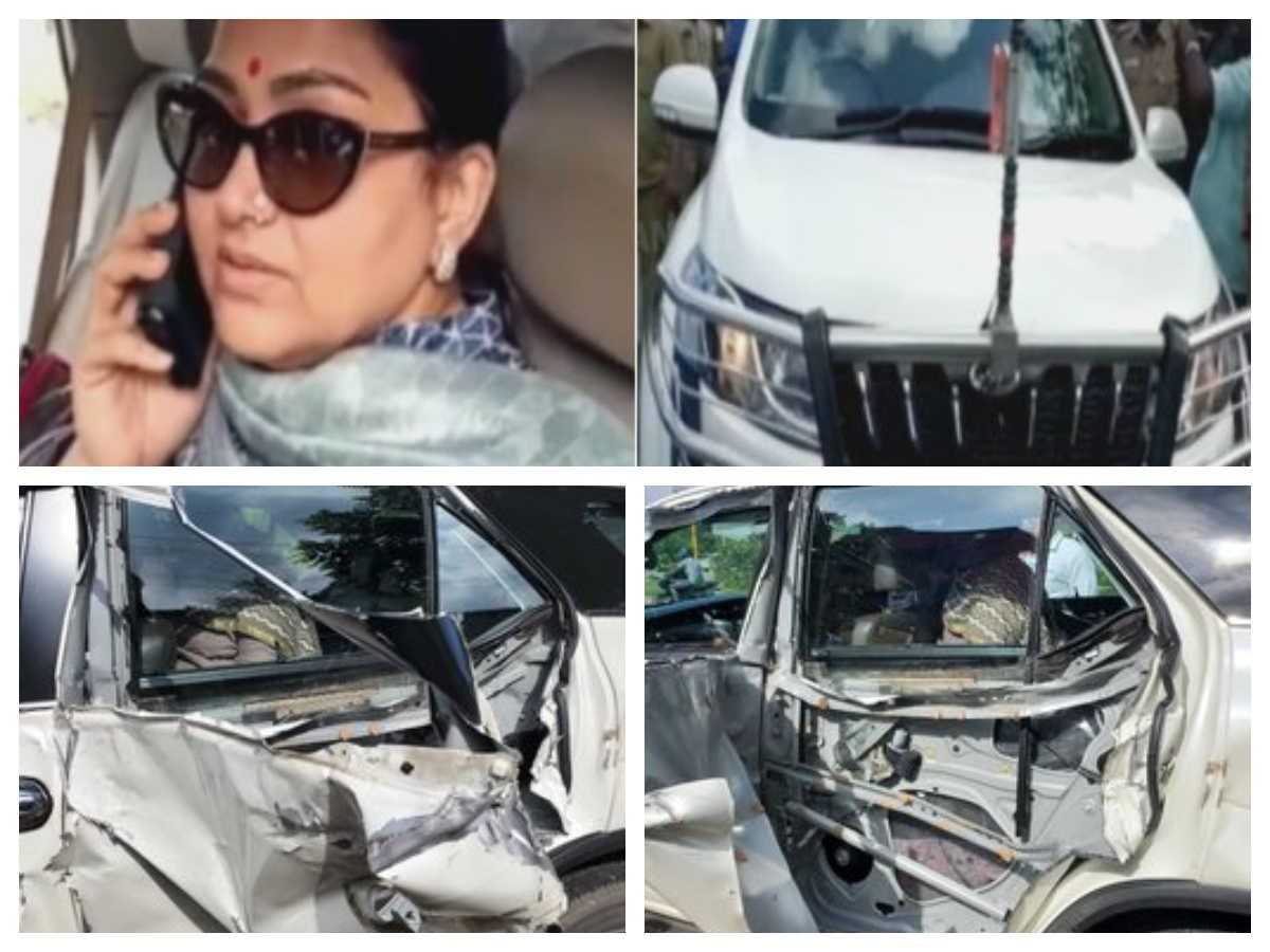 Actress Kushboo Car Met An Accident